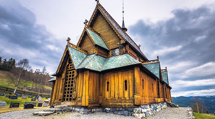Église de bois en Norvège